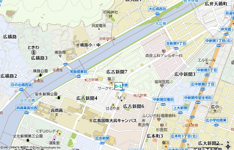 康仁薬局　新広店付近の地図